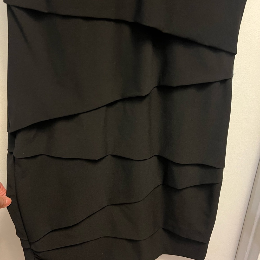 Black true to size form fitting dress